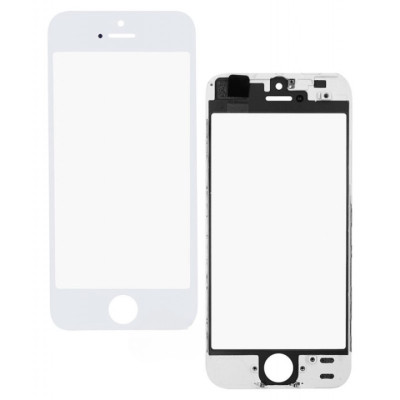 Скло з рамкою і плівкою OCA iPhone 5 White