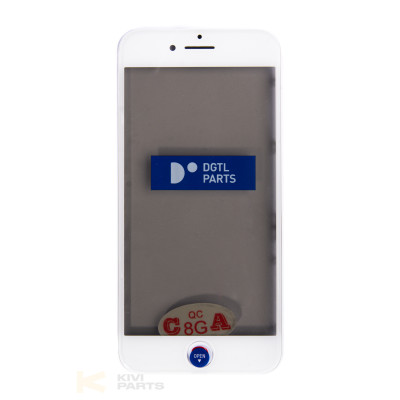 Скло з рамкою і плівкою OCA + полярик iPhone 8 White
