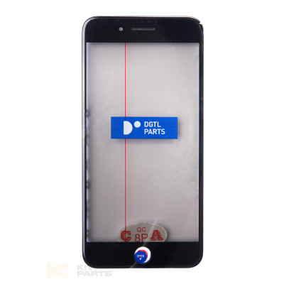 Скло з рамкою і плівкою OCA + полярик iPhone 8 Plus Black
