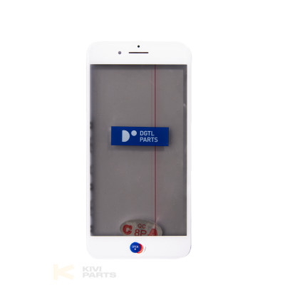 Скло з рамкою і плівкою OCA + полярик iPhone 8 Plus White