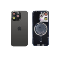 Задняя крышка iPhone 15 Pro (со стеклом камеры) Black Titanium