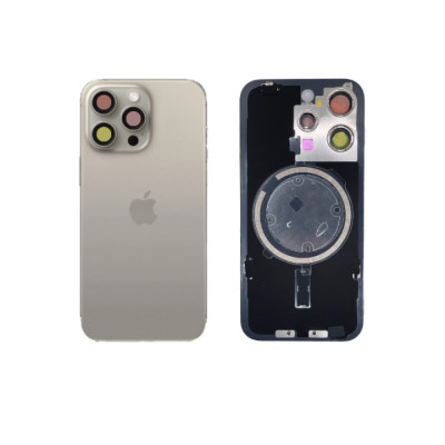 Задня кришка iPhone 15 Pro ( з склом камери ) Natural Titanium