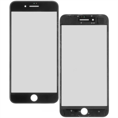 Скло з рамкою і плівкою OCA iPhone 8 PLUS Black