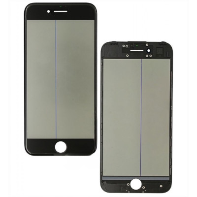 Скло з рамкою і плівкою OCA + полярик iPhone 7 Black